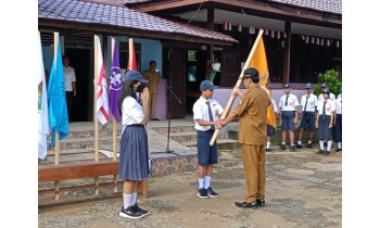 PELANTIKAN PENGURUS OSIS PERIODE 2023-2024 SMP NEGERI 1 MEMPAWAH HULU