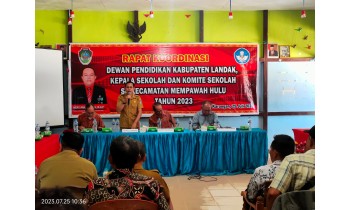 Para Kepala Sekolah dan Komite Se-Mempawah Hulu Kompak Ikuti Rapat Koordinasi bersama Dewan Pendidikan Kabupaten Landak